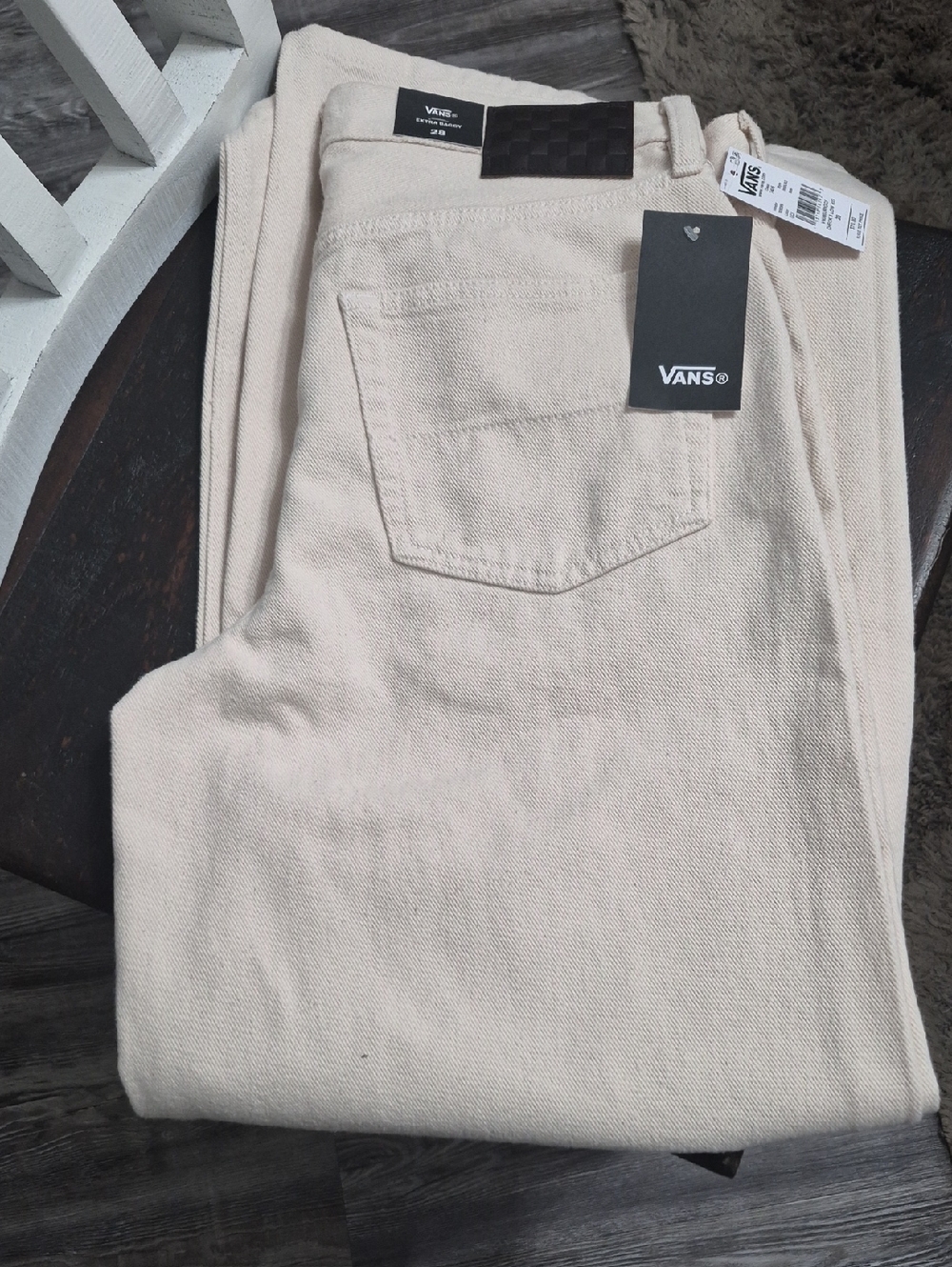 Vans Women's Cream Baggy Jeans